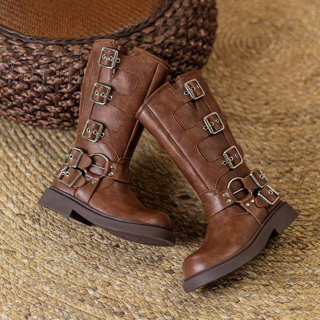 Moto Tall Buckle boots