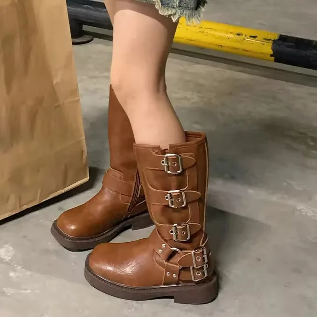 Moto Tall Buckle boots