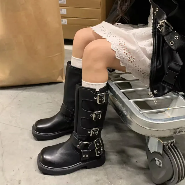 Moto Tall Buckle boots