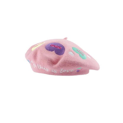 So this is love conversation heart beret