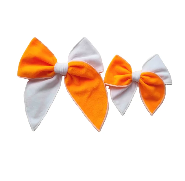 Two-tone fable hair bows