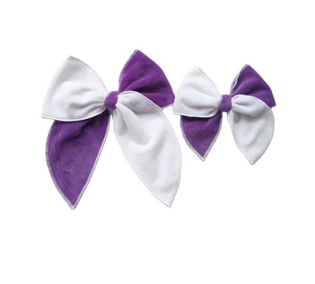 Two-tone fable hair bows