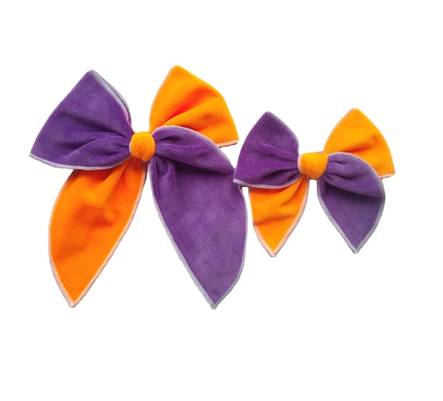 Two-tone fable hair bows