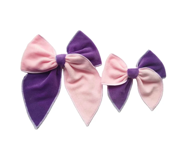 Two-tone fable hair bows