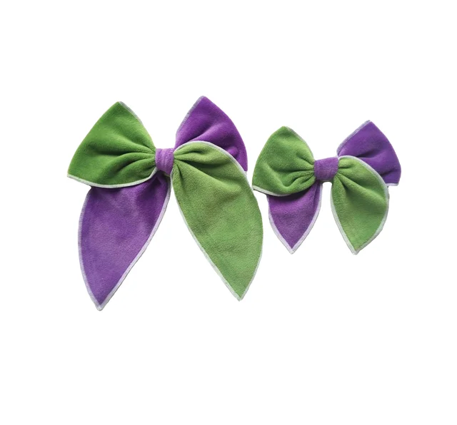 Two-tone fable hair bows