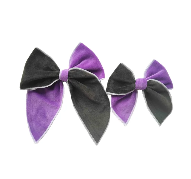 Two-tone fable hair bows