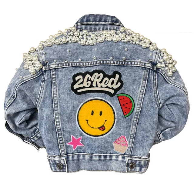 Chenille patches for personalized denim jacket