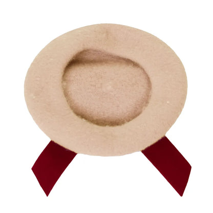 Contrast bow beret