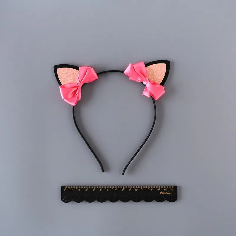 Kitty bow cat ear headband