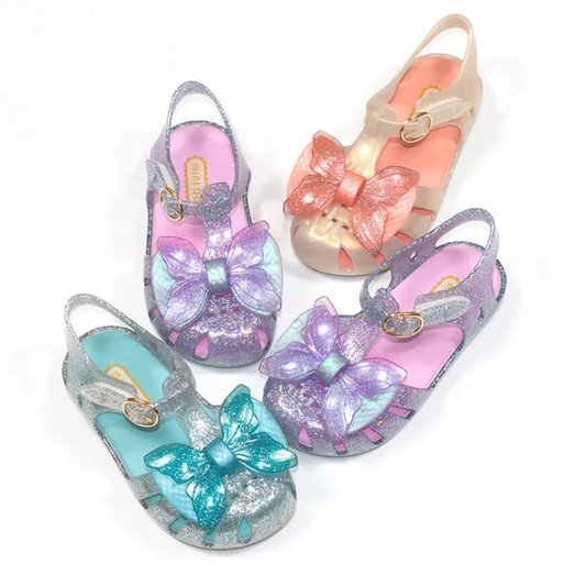 Mermaid tail bow jelly sandals