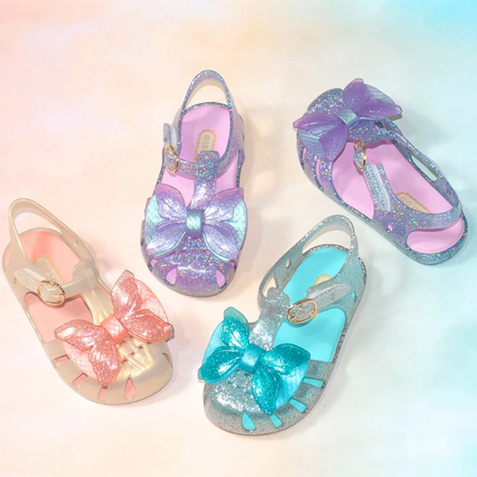 Mermaid tail bow jelly sandals