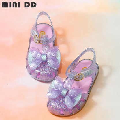 Mermaid tail bow jelly sandals