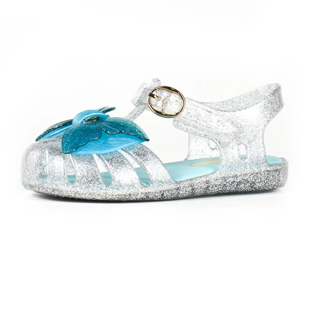 Mermaid tail bow jelly sandals