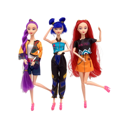 Kpop demon hunter dolls 3 piece set ready to ship
