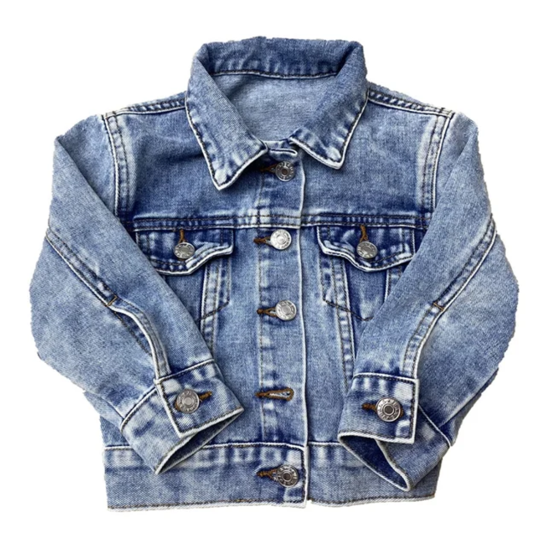 Personalized denim jacket chenille patches