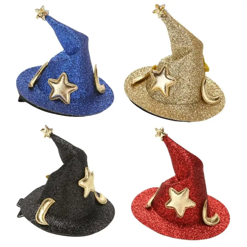 Witch hat hair clips