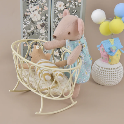Maileg Mouse 1:12 Iron Cradle with Mat Blanket Set
