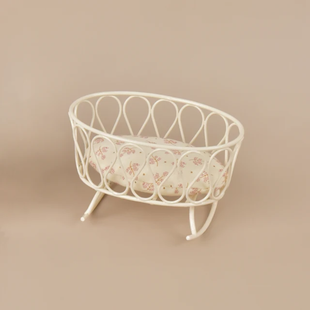 Maileg Mouse 1:12 Iron Cradle with Mat Blanket Set