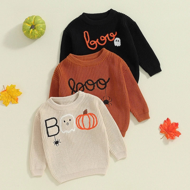 Halloween and fall embroidered sweaters