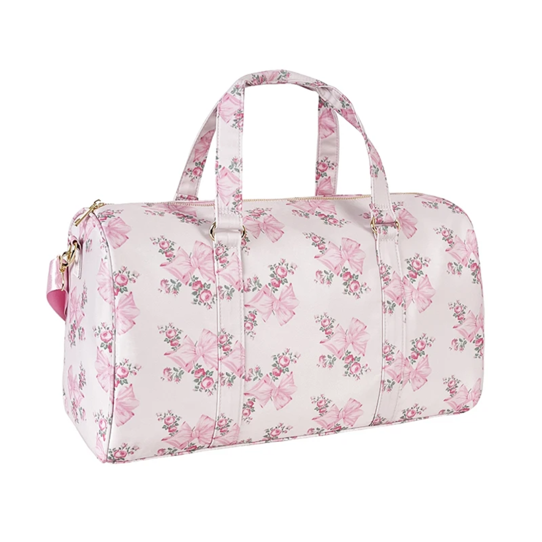 Vinatge floral bow Weekend duffle bag