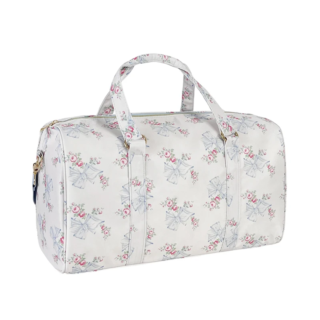 Vinatge floral bow Weekend duffle bag