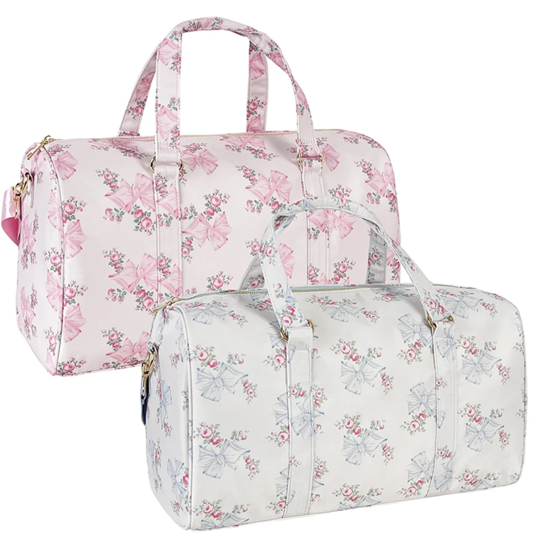Vinatge floral bow Weekend duffle bag