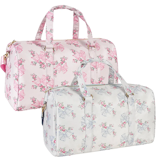 Vinatge floral bow Weekend duffle bag