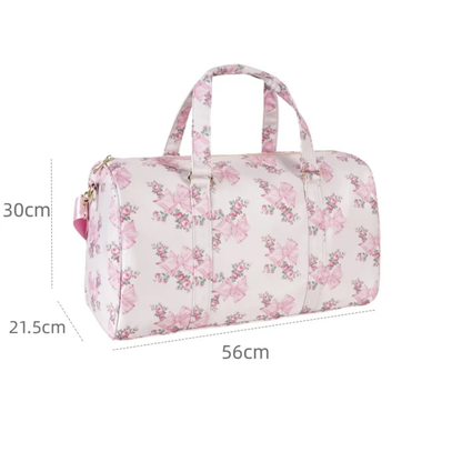Vinatge floral bow Weekend duffle bag