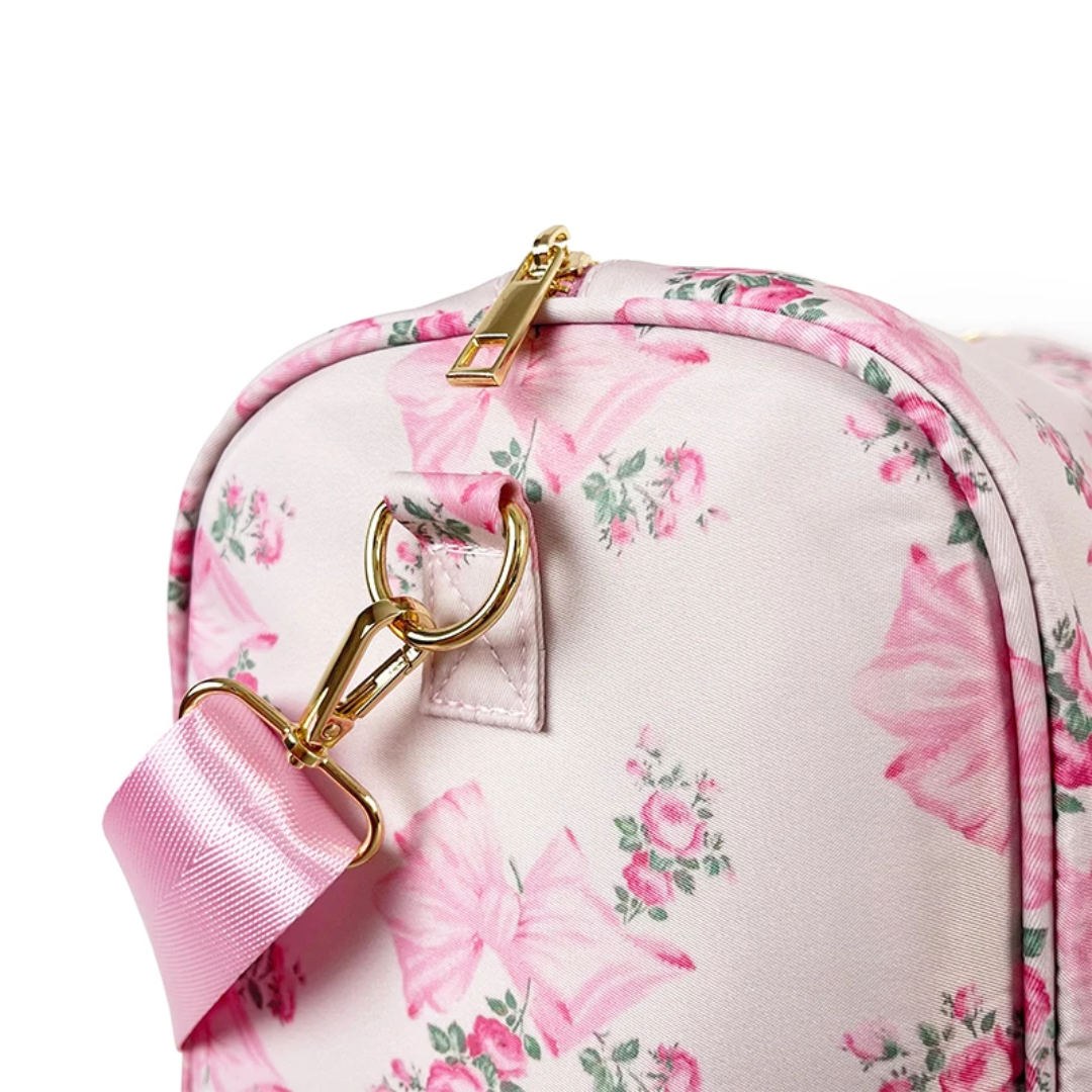 Vinatge floral bow Weekend duffle bag