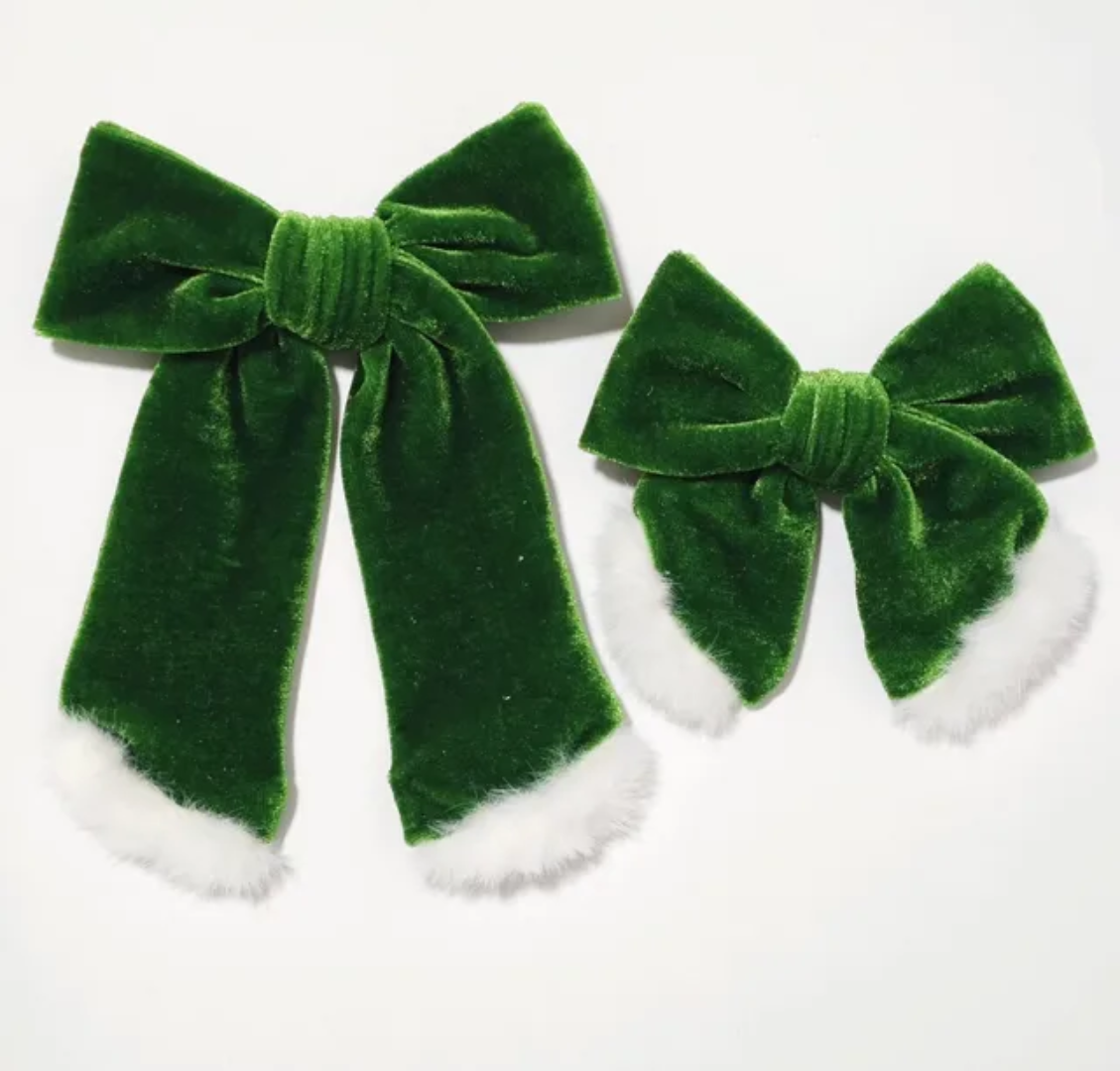 Cozy Holiday velvet Hair bows
