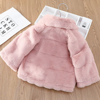 Faux fur bow coat