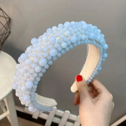 Sea glass beaded headband