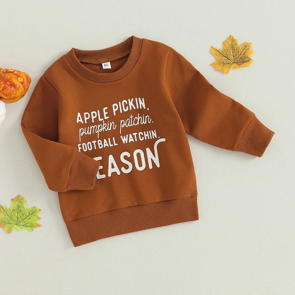 Apple pickin, pumpkin patch fall long sleeve shirts
