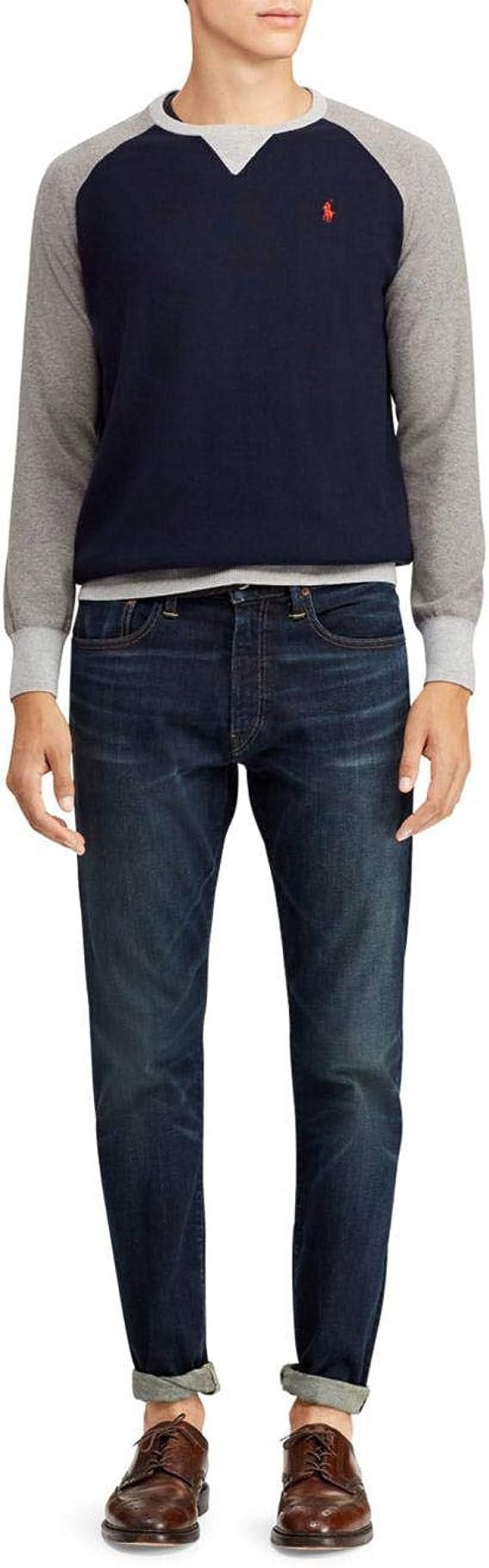 Polo Ralph Lauren Color-Block Raglan Sweater Navy - Large