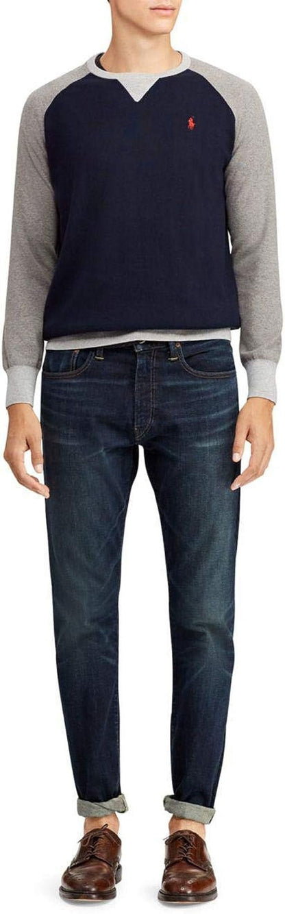 Polo Ralph Lauren Color-Block Raglan Sweater Navy - Large