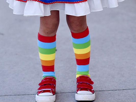 Star brite rainbow knee high socks