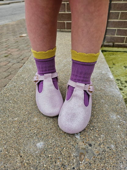 Tbar Shimmer & glitter mary janes