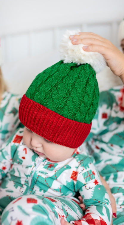 Ashlee's toboggan pom beanie hat