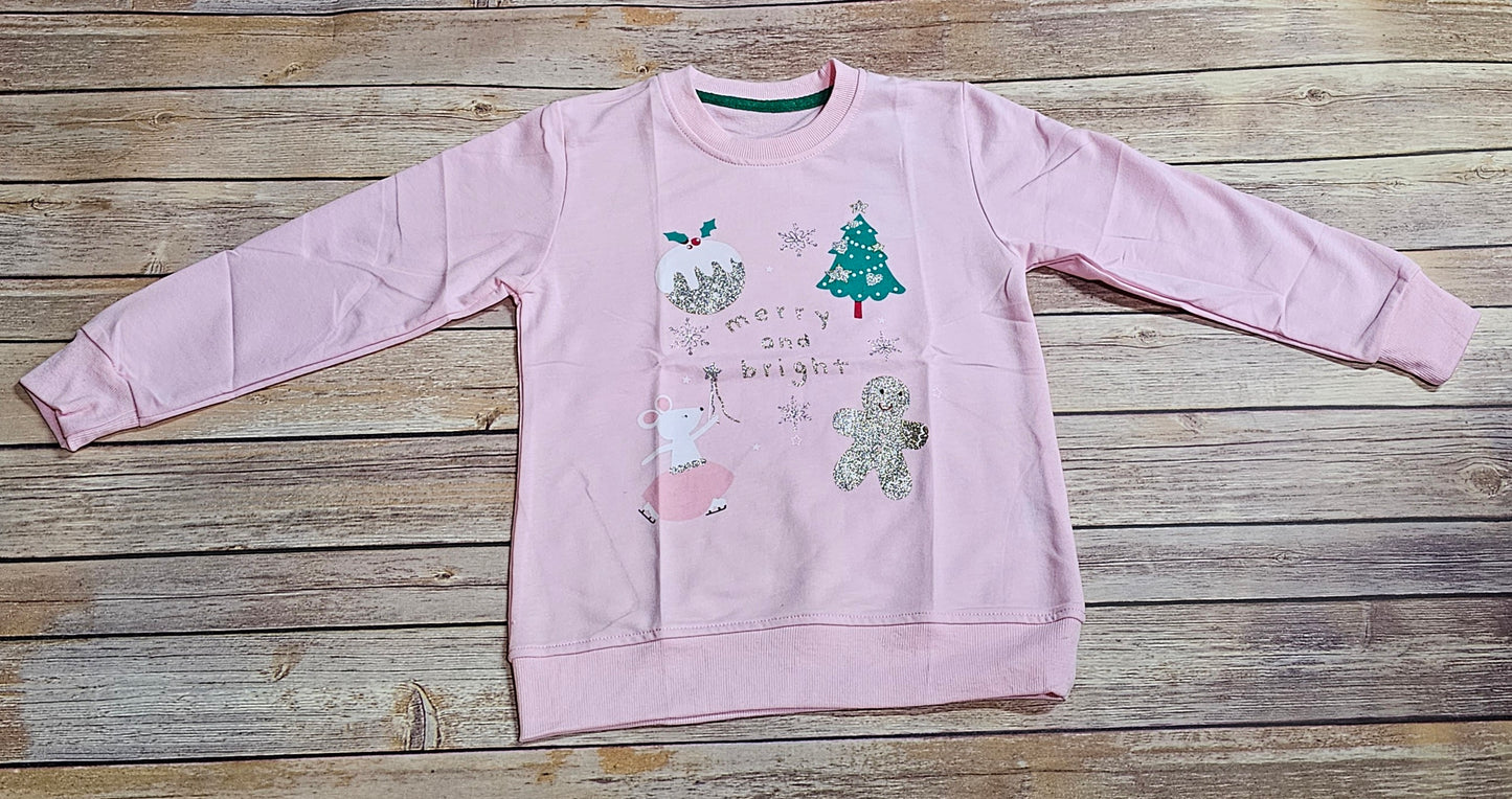 Merry and bright pink Christmas shirt