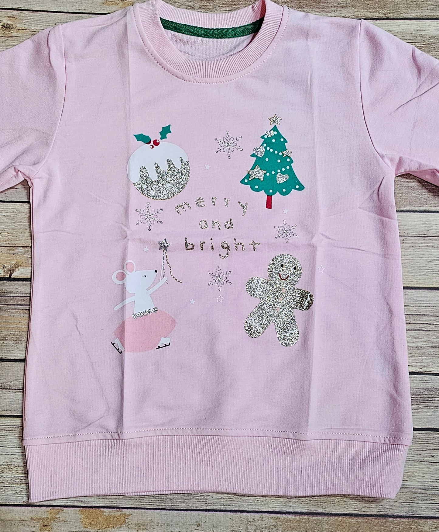 Merry and bright pink Christmas shirt