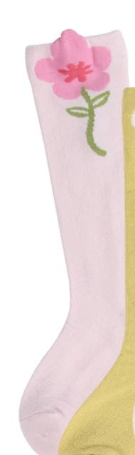 Tall flower socks