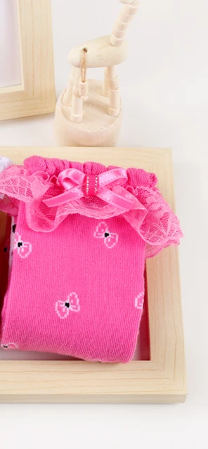 Bow print bunny knee high socks