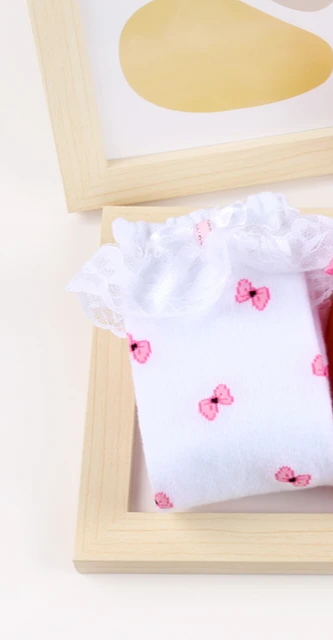 Bow print bunny knee high socks