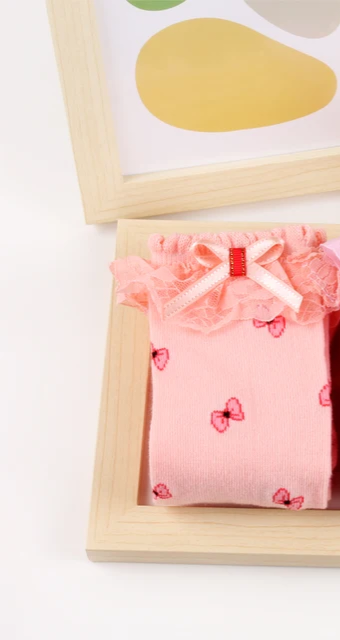 Bow print bunny knee high socks