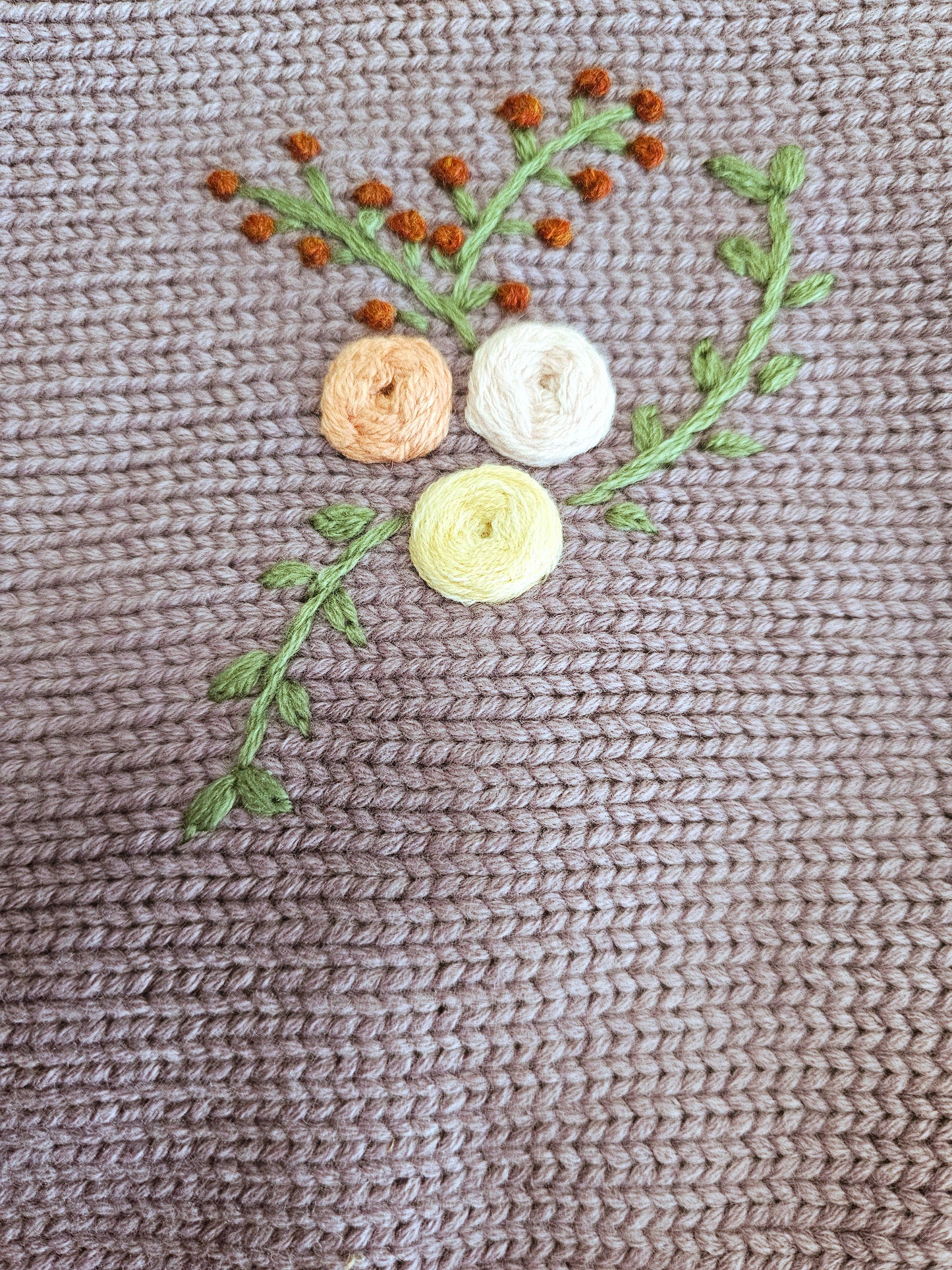 Bunny floral hand embroidered bonnet