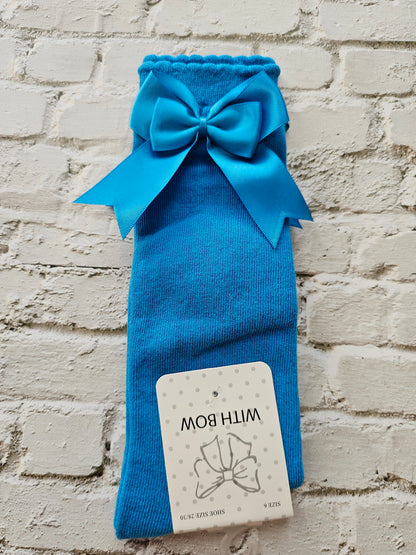 Double bow knee high socks