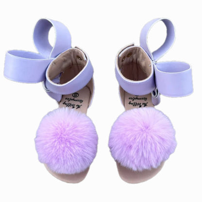 Natalie Bow Sandal Lavender pom pom