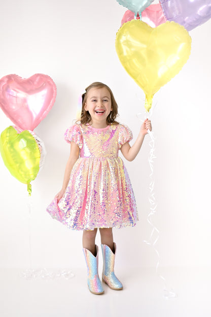 Everything that glitters ombre pastel Boots - RUNS SMALL SIZE UP