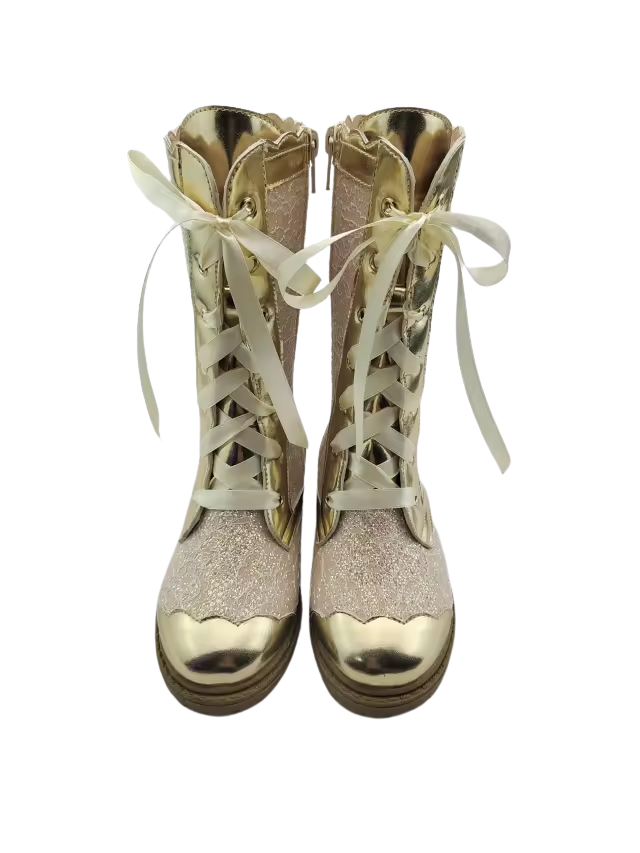 Goldie scallop lace boots