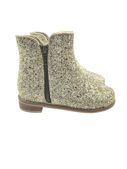 Golden glow Girls glitter sparkle boots